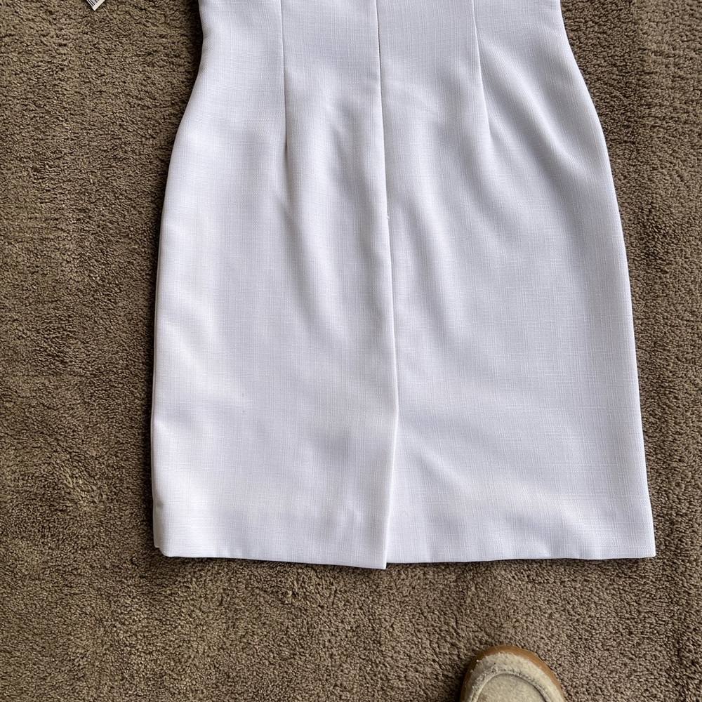 NWT Gianni Bini Irene White Cap Sleeve Ruffle Short Dress 4 - Picture 10 of 12